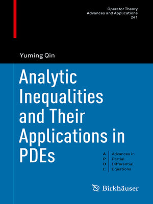 cover image of Analytic Inequalities and Their Applications in PDEs